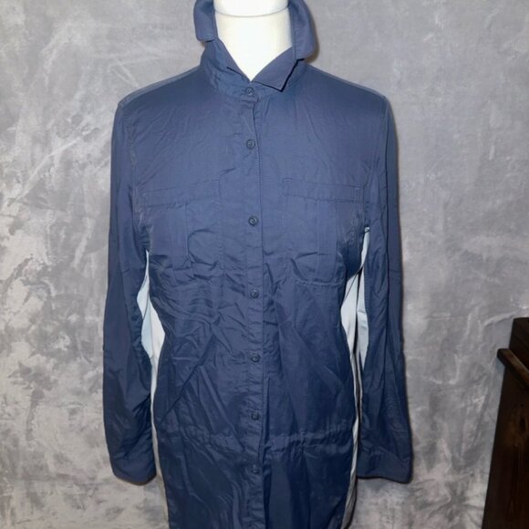 Duluth Trading Jacket Womens sz S Nylon Blue‎ White - Picture 1 of 5